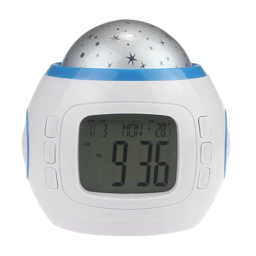 

Music Starry Star Sky Digital Alarm Clock Projection Night Light Calendar, 501 Original