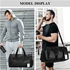 Leder Sporttasche Reisetasche mit Schuhfach, Echtleder Fitnesstasche Umhängetasche Gym Bag, Wasserdicht Handgepäck Weekender Rucksack für Männer und Frauen