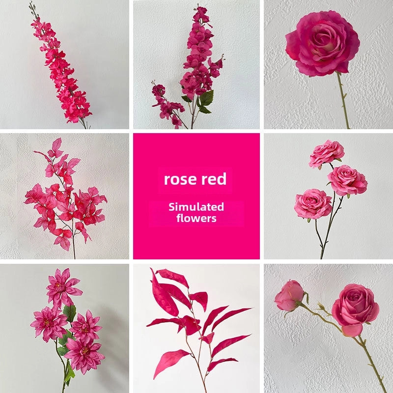 Rose Red Artificial Flower Wedding Hall Artificial Flower Road Lead Flower Arrangement Wedding Room Decoration Wedding Ceiling Artificial Flower