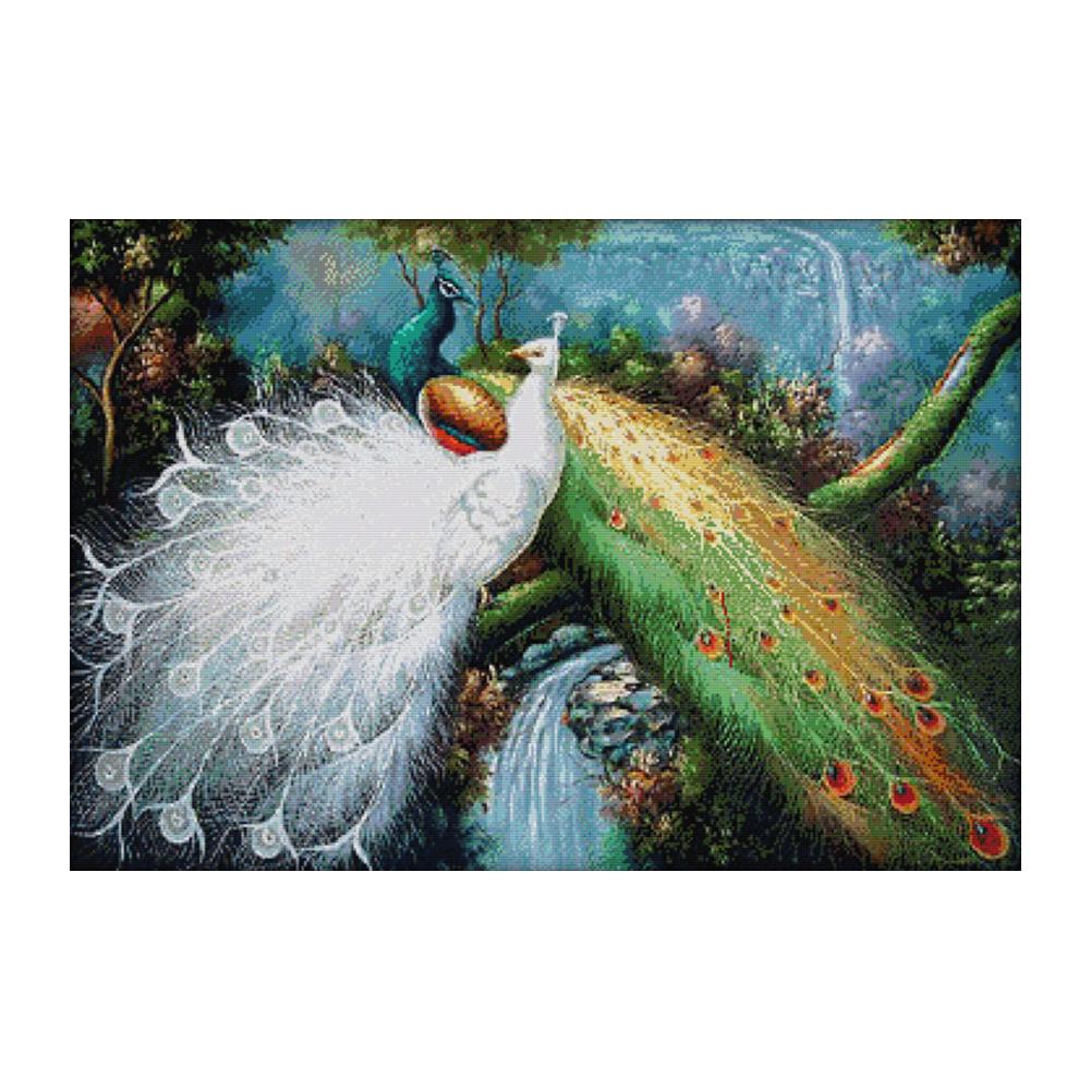 

Green Light Forest - 14CT Stamped Cross Stitch - 74*53cm, 501 Original
