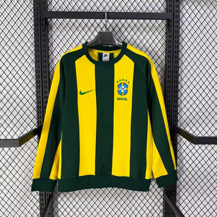 2026-27 Brazil Yellow and Green Casual Thick Sweatshirt