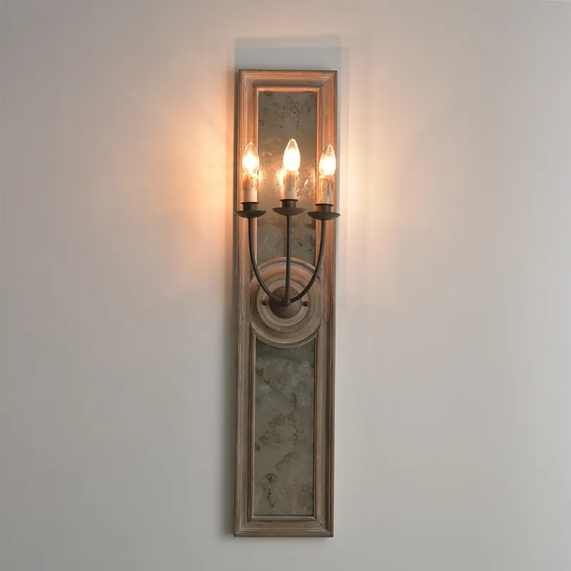 French Candle 3-Light Mirrored Sconce JOSENART Josenart