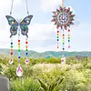 3PCS Sunflower Butterfly Humpback Bird 5D DIY Diamond Painting Wind Chimes Suncatcher Kit Double Sided Diamond Art Kits Suncatcher with Crystal Pendant for Adults DIY Summer Home Garden Decor