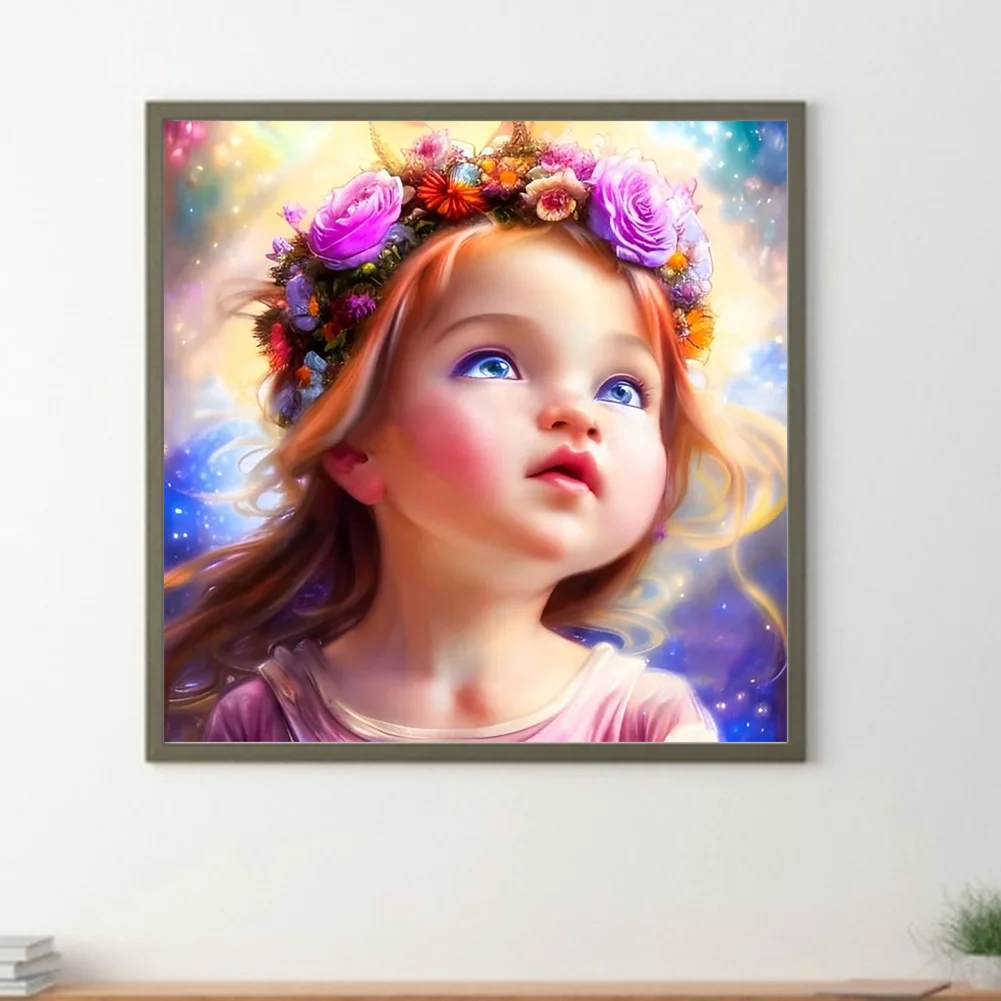 Full Round Diamond Painting 40*40cm - Little Girl