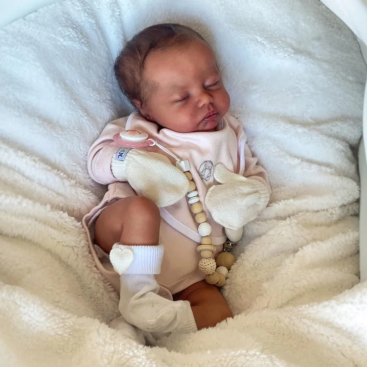 [New] 17" Cute Real Lifelike Handmade Cloth Body Reborn Baby Girl Doll Elivar Realistic Best Gift Ideas