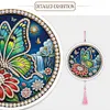 DIY Pearl Painting Art Kit,Round Dust-proof Outer Frame with Tassel Hanging Kit