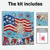 Framed American Flag - DIY Button Art Painting Kit for Creativity DIY Pearl Dot Crafts for Gift Home Wall Decor 30*30CM