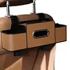 Car Back Seat Organizer with Cup Holder Tissue Box and Hooks Travel Accessories