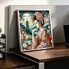 5D DIY Diamond Art Painting Kit Partial Drill Japanese Beauty(Moon Geisha)