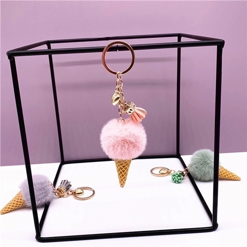 Cute Ice Cream Metal Keychain