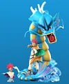 1/20 Scale World Zukan Lance & Gyarados - Pokemon Resin Statue - QN Studios