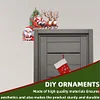 (US Local)DIY Xmas Diamond Painting Wooden Door Pendants Decoration for Feiend Gifts (Elk)