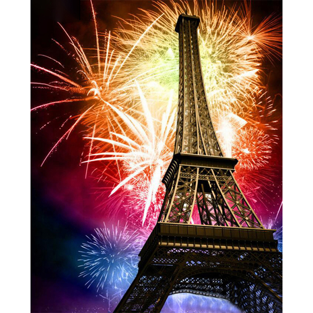 

30*40CM Round Drill Diamond Painting-Iron Tower, 501 Original