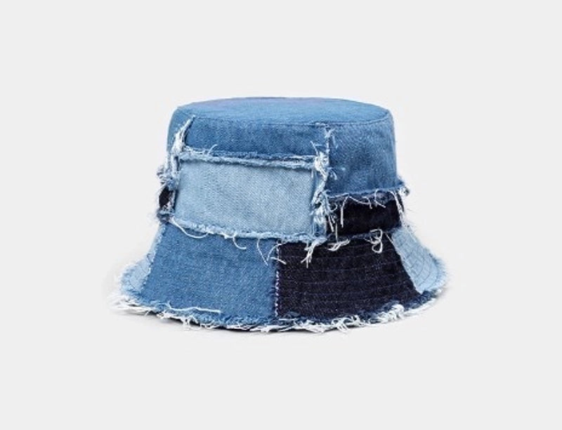 Unisex Minimalist Color Block Big Eaves Bucket Hat