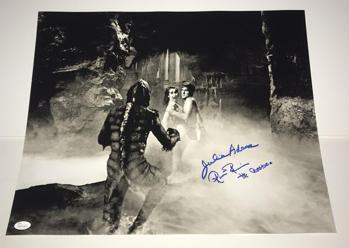 RICOU BROWNING & JULIA ADAMS Creature Black Lagoon 16x20 Photo Poster painting Signed JSA COA WP