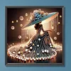Dame &eacute;l&eacute;gante - peinture diamant de forme sp&eacute;ciale - 30 * 30cm