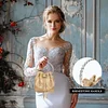 Clutch Abendtasche Luxus Damen Kleine Umh&auml;ngetasche Kupplung f&uuml;r Zeremonie Hochzeit/Party/Abschlussball Box Taschen aus Strass handgefertigt