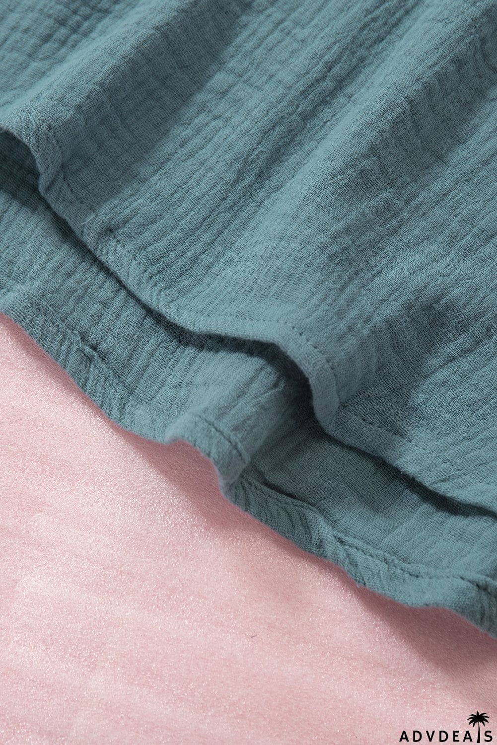 Casual Balloon Sleeve Crinkled Top