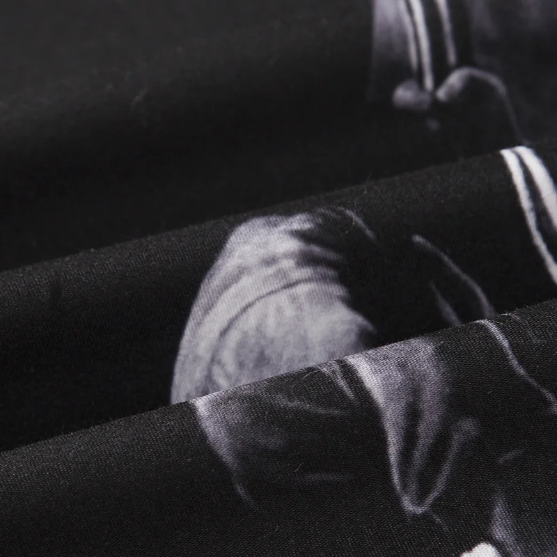 Men's loose digital print casual shirt