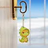 9PCS Diamond Painting Double Sided Forest Dinosaur Keyring for Adult Kid Handbag Decor