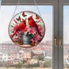 Diamond Painting 2D Flat Cardinal Pendant Window Hanging Art for Home Decor