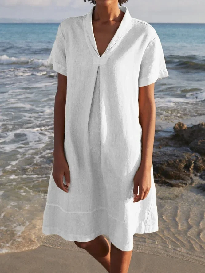 Short Sleeve Print Casual Dress