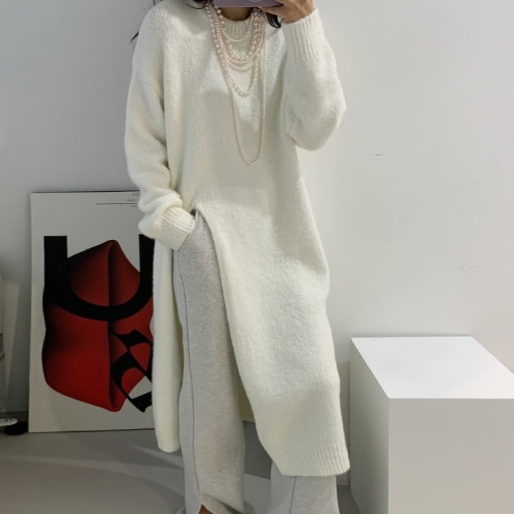 floor length sweater dress