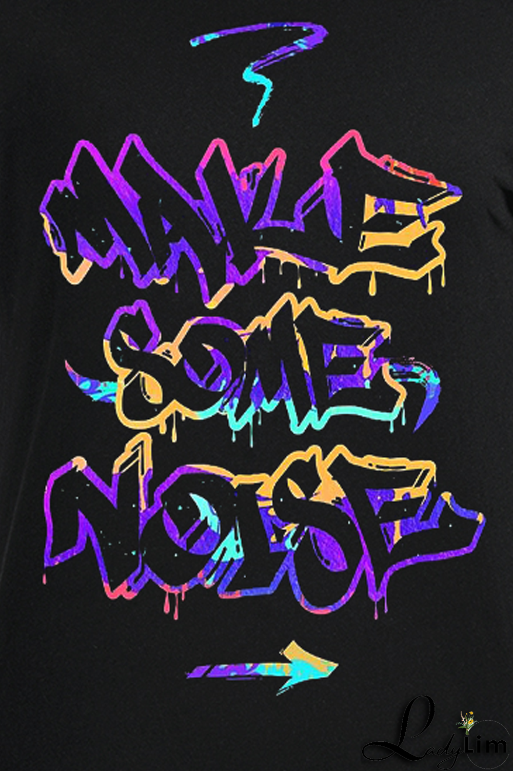 Black Fashion Street Print Patchwork Letter O Neck T-Shirts