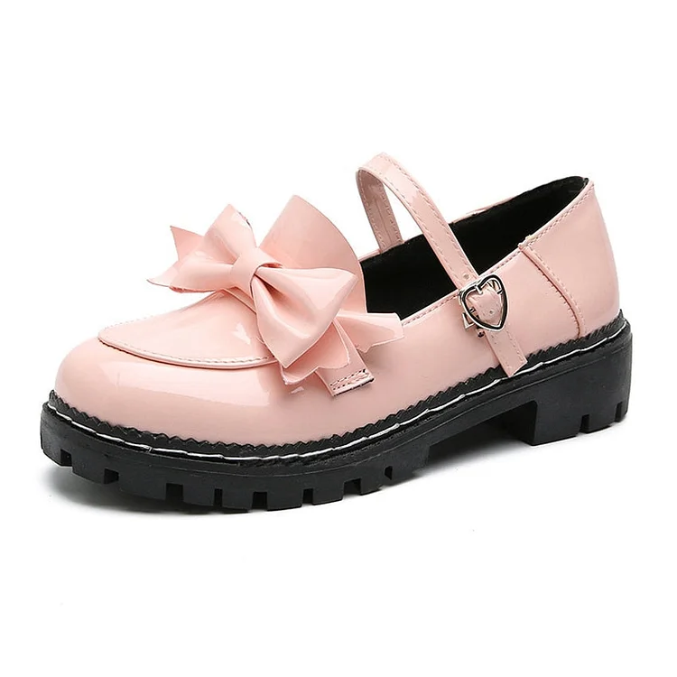 Straps Bow Lolita  Mary Janes Shoes - Gotamochi Kawaii Shop, Kawaii Clothes