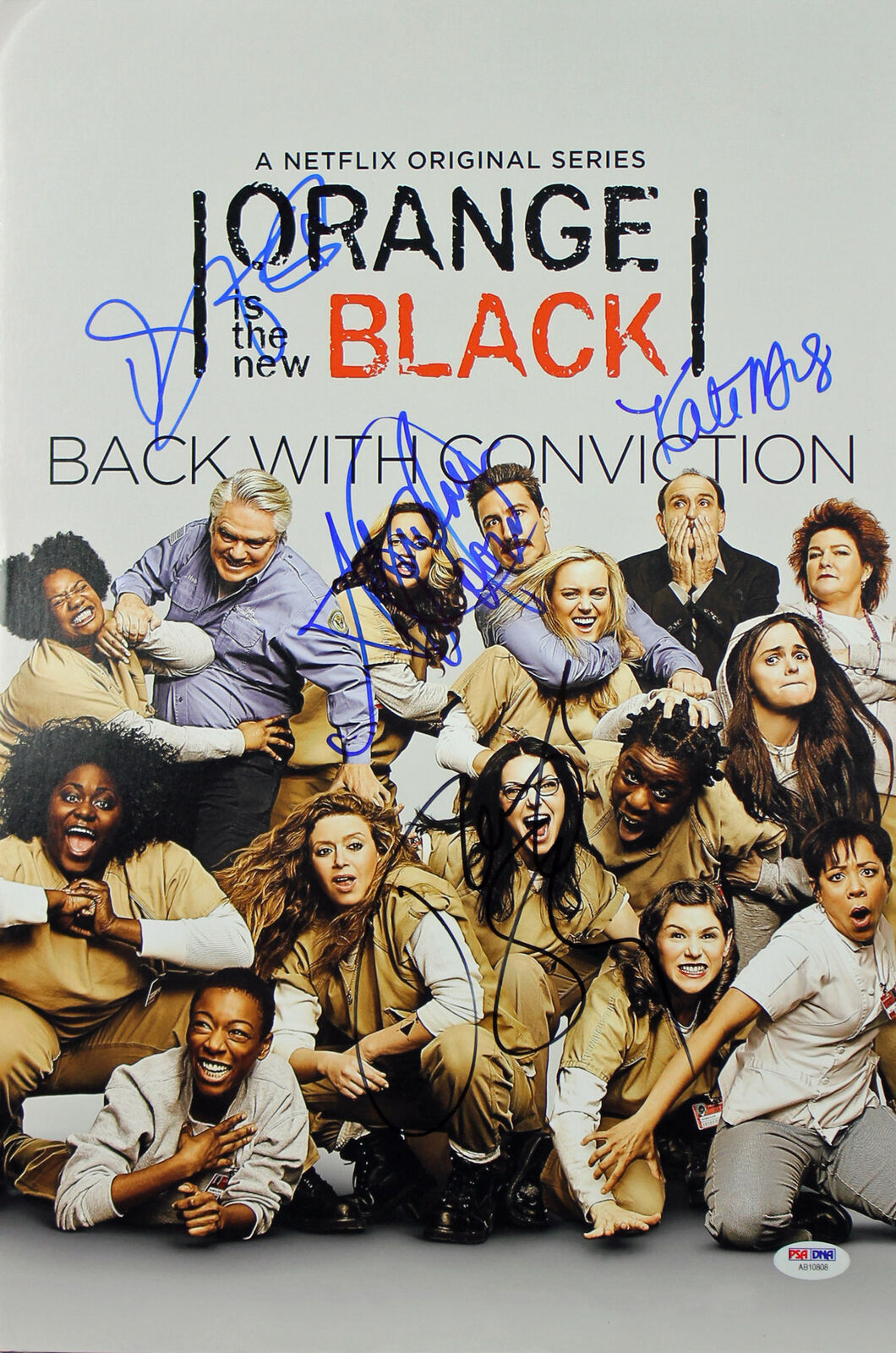 Orange Is The New Black (Taylor Schilling, +3) Signed 12x18 PSA/DNA #AB10808