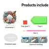 DIY Diamonds Painting Special Shaped Crystal Drill Crafts Mirror Desk Ornament Decor Kit(Flower Butterfly)