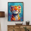 Tiger Cub - Rundbohrer Diamantmalerei - 45*55cm (partieller Bauchbohrer)