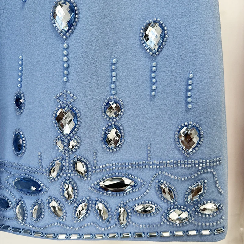 Nigikala Nigikala Star Fashion New Heavy Industry Nails And Studded Short Blouse Half-Skirt Set Two Sets