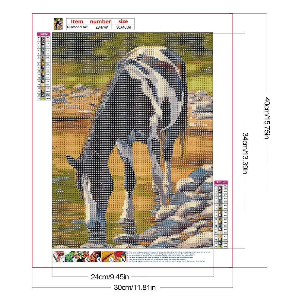 Diamond Painting - Full Round Drill - Horse(Canvas|30*40cm)