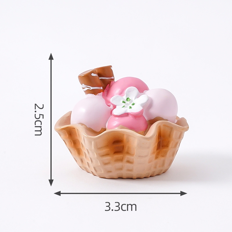 Mini Strawberry Ice Cream Cup Charm
