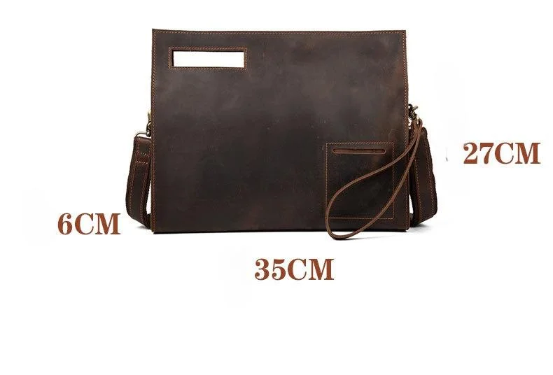 Men's Leather Should Bag A4 Size Briefcase