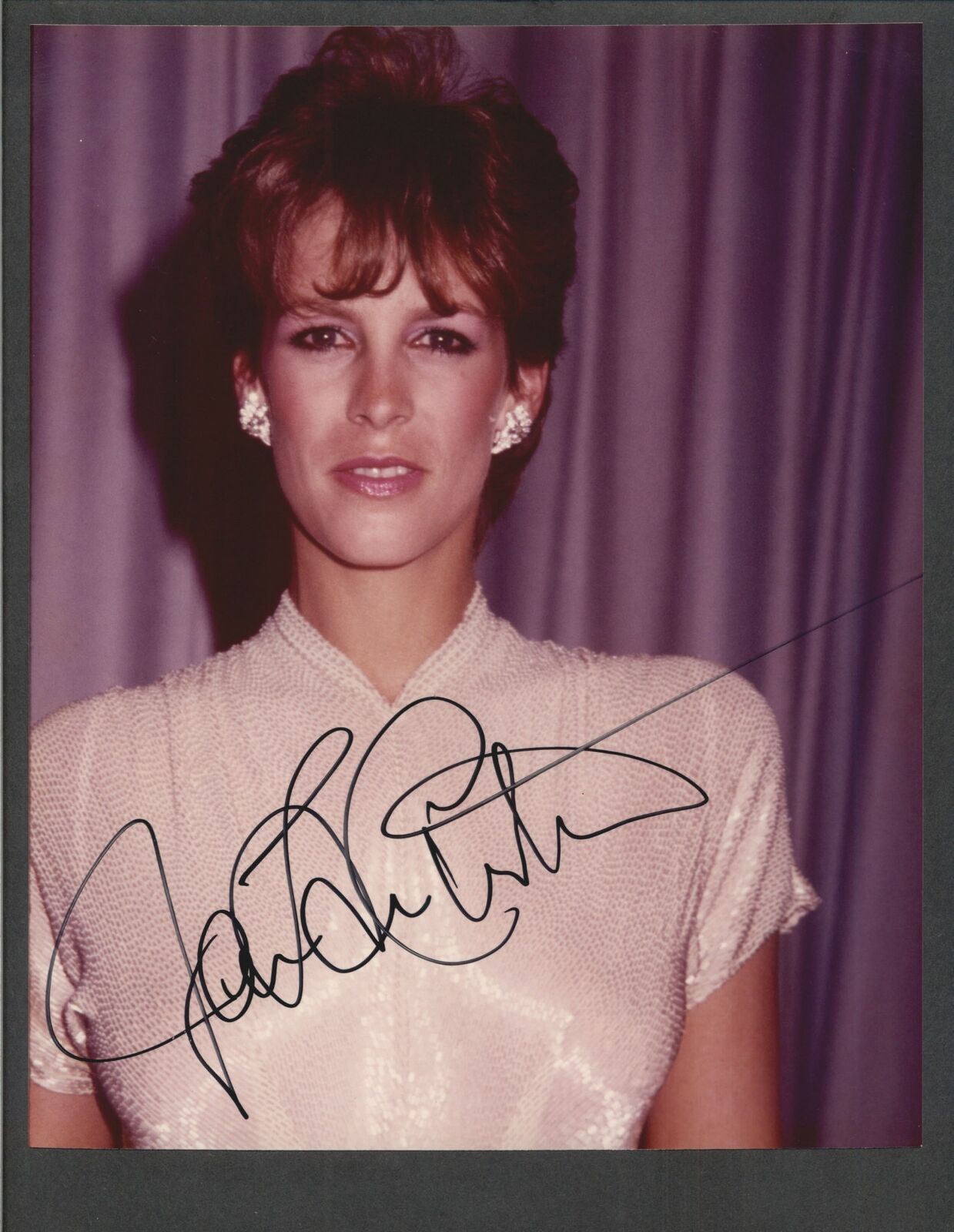 Jamie Lee Curtis - Signed Autograph Color 8x10 Photo Poster painting - Halloween