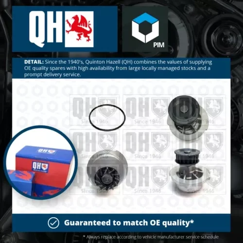 Water Pump fits VAUXHALL ASTRA F, G, Mk2 1.6 84 to 06 Coolant QH 1334010 1334025 Parts