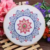 【Limited Stock Sale】Rain Lotus-DIY Embroidery Kit with Pattern Cotton Threads Needles Hoop 30*30cm/11.81*11.81in tapestrymarket