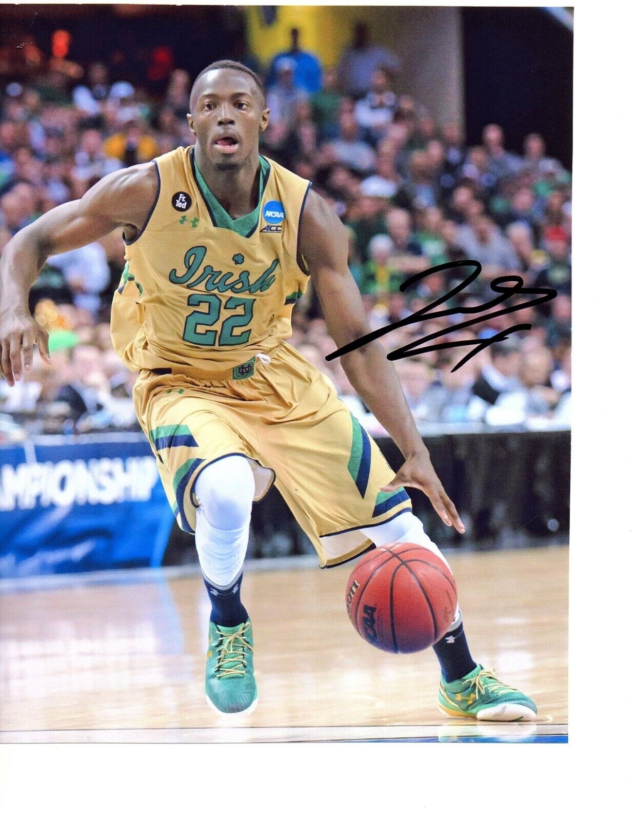 Jerian Grant Autograph Signed basketball Photo Poster painting 8x10 Notre Dame Fighting Irish b