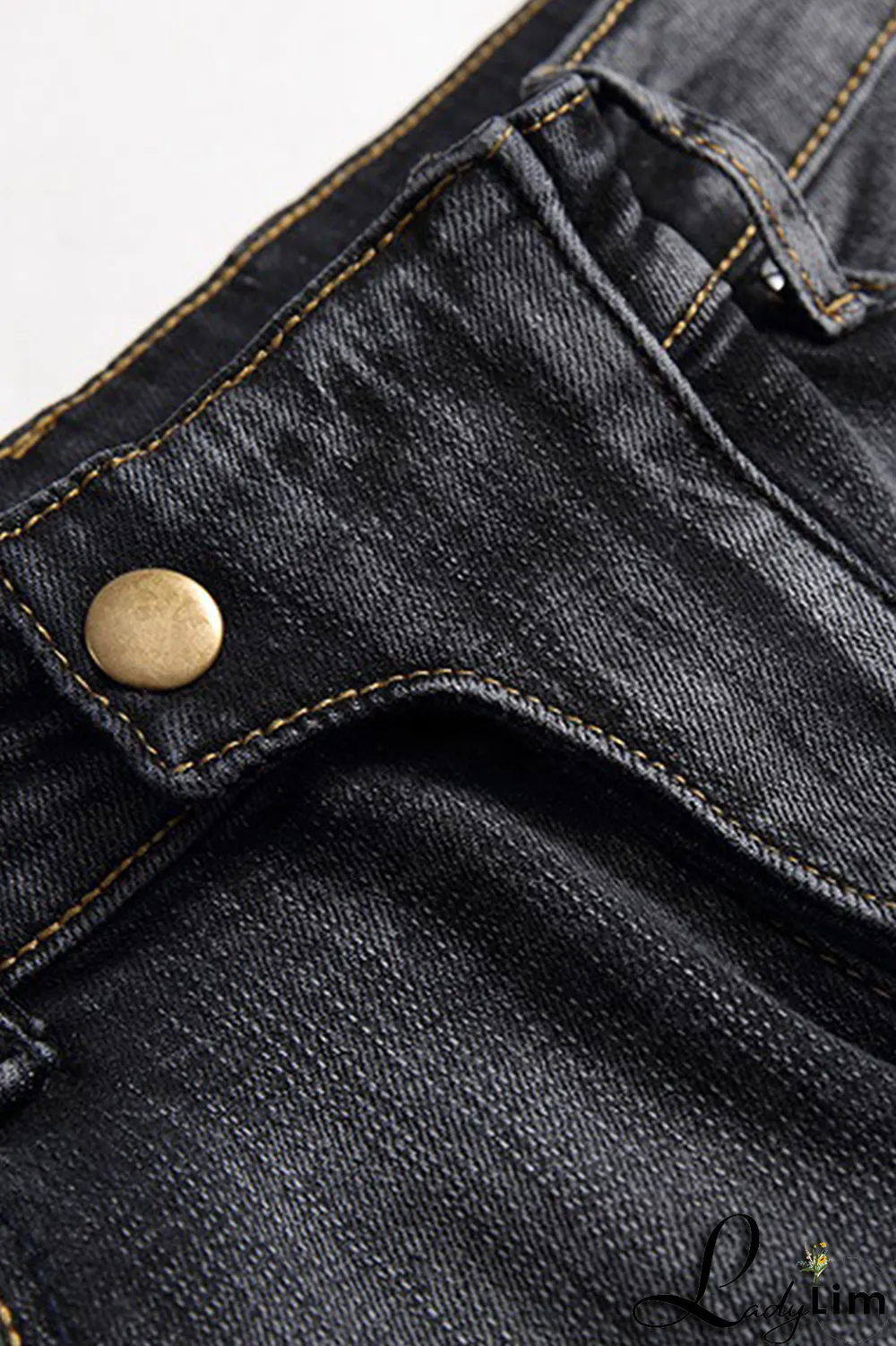 Black Gray Street Patchwork Make Old Fold Bottoms