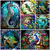 Glass Painting - 11CT/14CT Stamped Cross Stitch 40*40cm/55*40cm/50*65cm