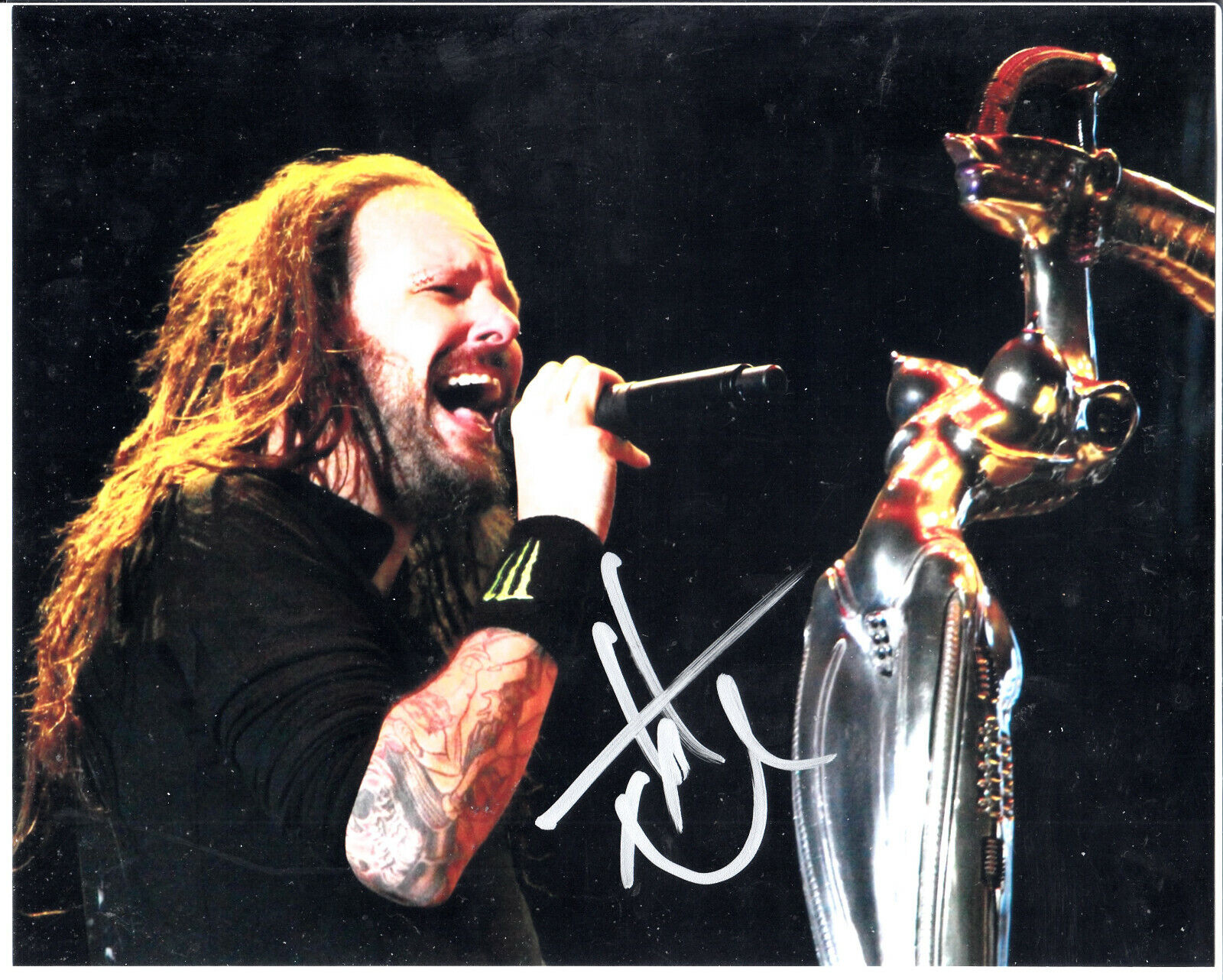 Jonathan Davis, JD JDevil from Korn singer Signed Autograph 8