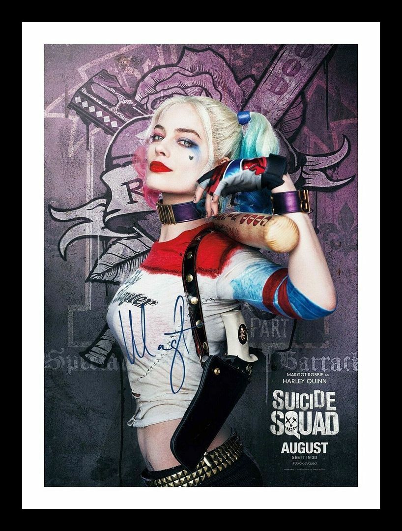 Margot Robbie - Harley Quinn Autograph Signed & Framed Photo Poster painting 4