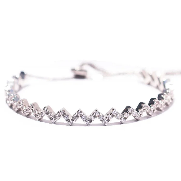 For Friend - S925 I Will be There for You Through All The Highs and Lows in Life Wave Bracelet