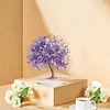 Diamond Painting Acrylic Purple Flower Tree Diamond Painting Desktop Decors for Beginner