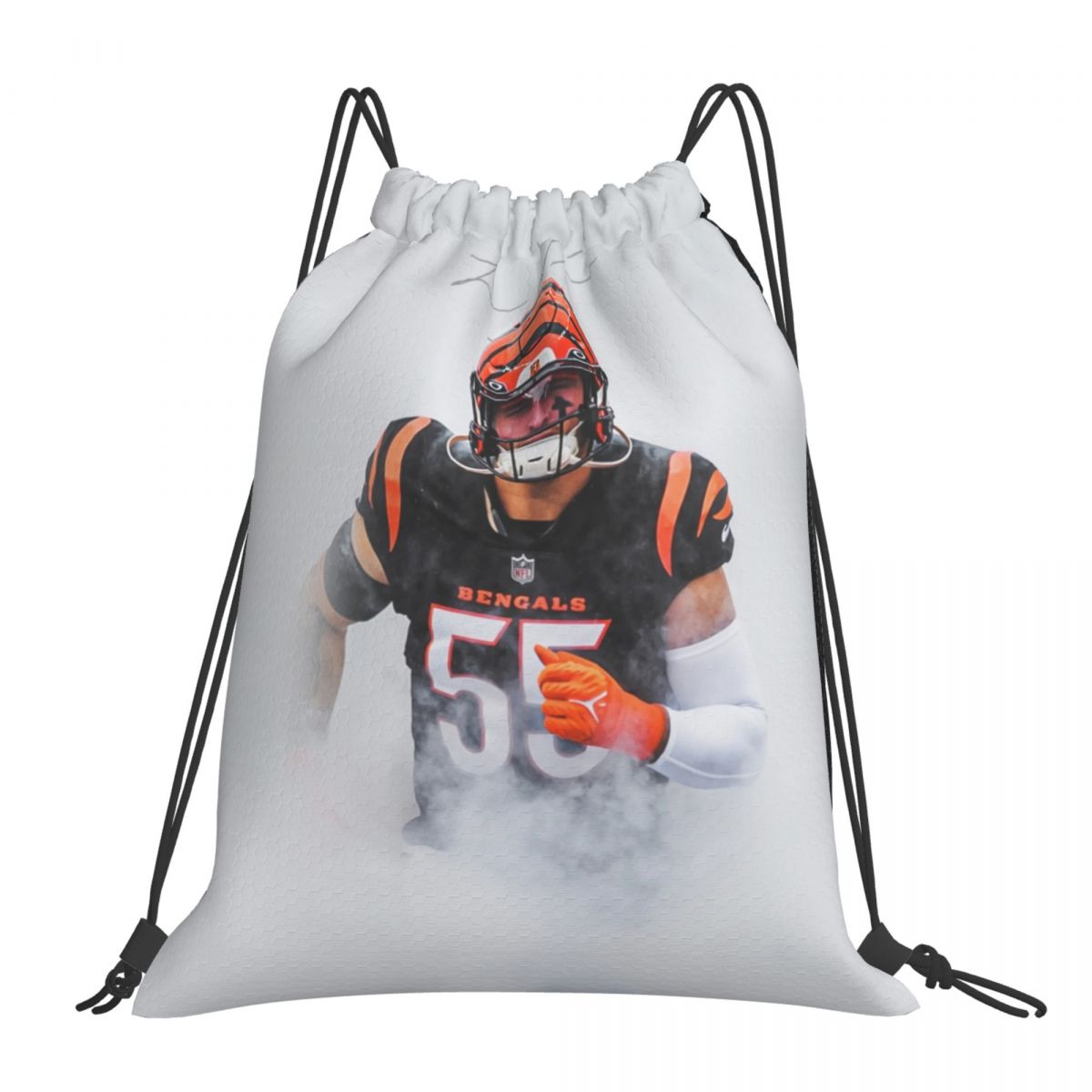 Cincinnati Bengals Logan Wilson Unisex Drawstring Backpack Bag Travel Sackpack