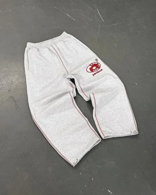 Aonga High Street Hip Hop Camo Sweatpants Gothic Retro Stripe Graphic Baggy Casual Y2K Pants Elastic Waist Jogging Trousers Streetwear aonga