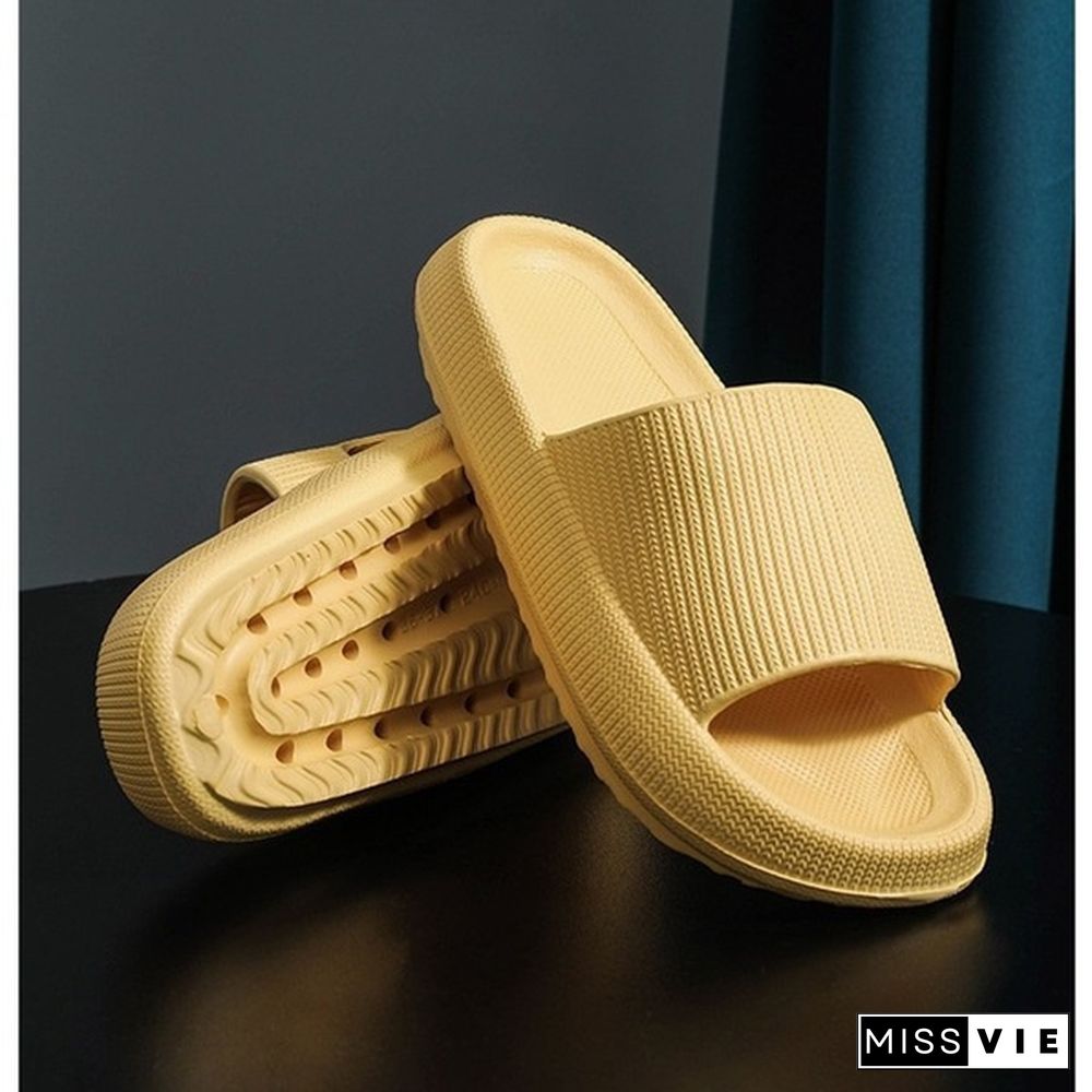 5 Colors Newest Super Soft Sandals Unisex Home Slippers Solid Color Thick Soled EVA Anti skid Fashion Sandals Quick Dry Shower Slippers Outdoor Bathing Slippers