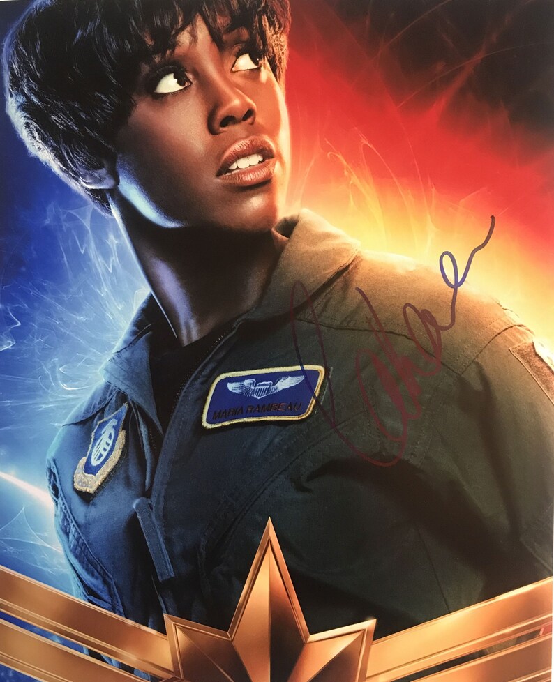 Lashana Lynch Signed Autographed Captain Marvel